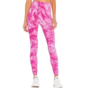Free people movement good karma leggings tie dye pink
